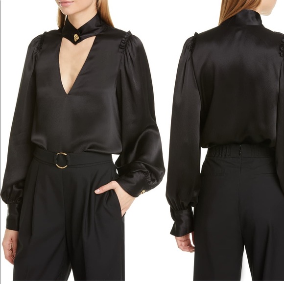 AJE - Allegro Cutout Silk Blouse - Picture 2 of 6